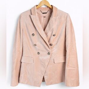 White House Black Market Light Pink Velvet Blazer